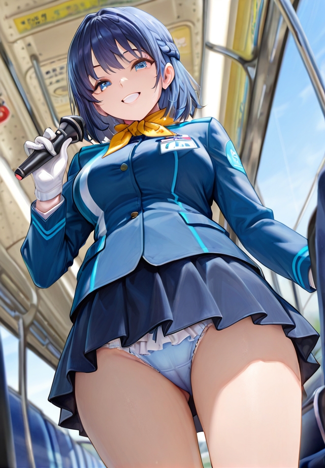 下から失礼しま～す♪ バスガイド編