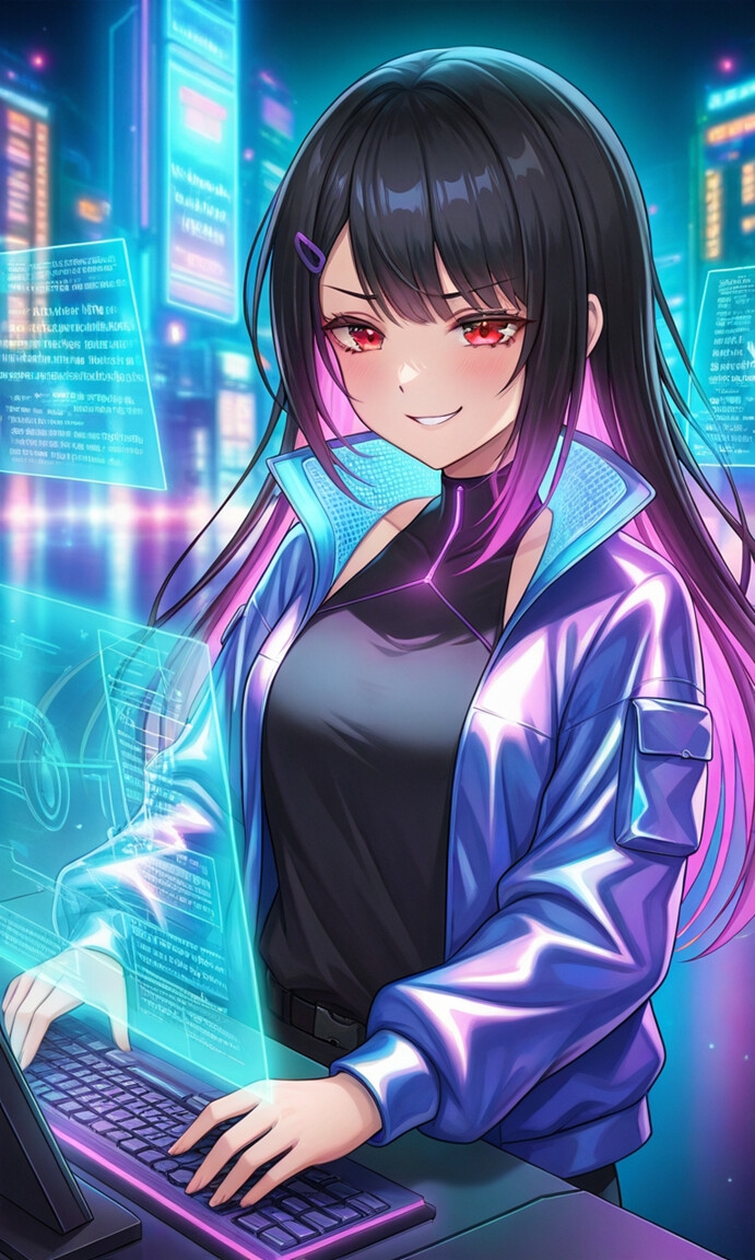 Lila Nox - Cyber Temptation【Neon Hacker Girl】 – Preview 4