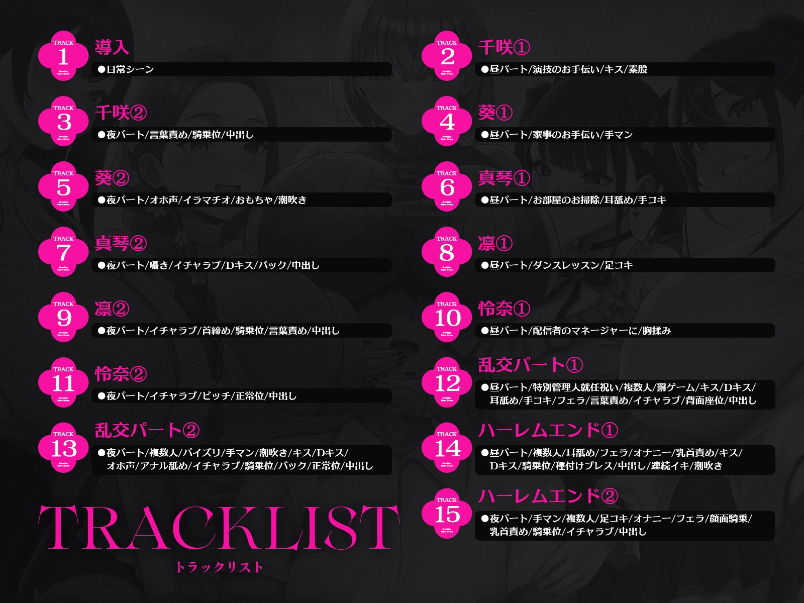 【早期特典x4時間半x5人ハーレム】種付けシェアハウス～女性芸能人5人と秘密の共同性活～ – Preview 9