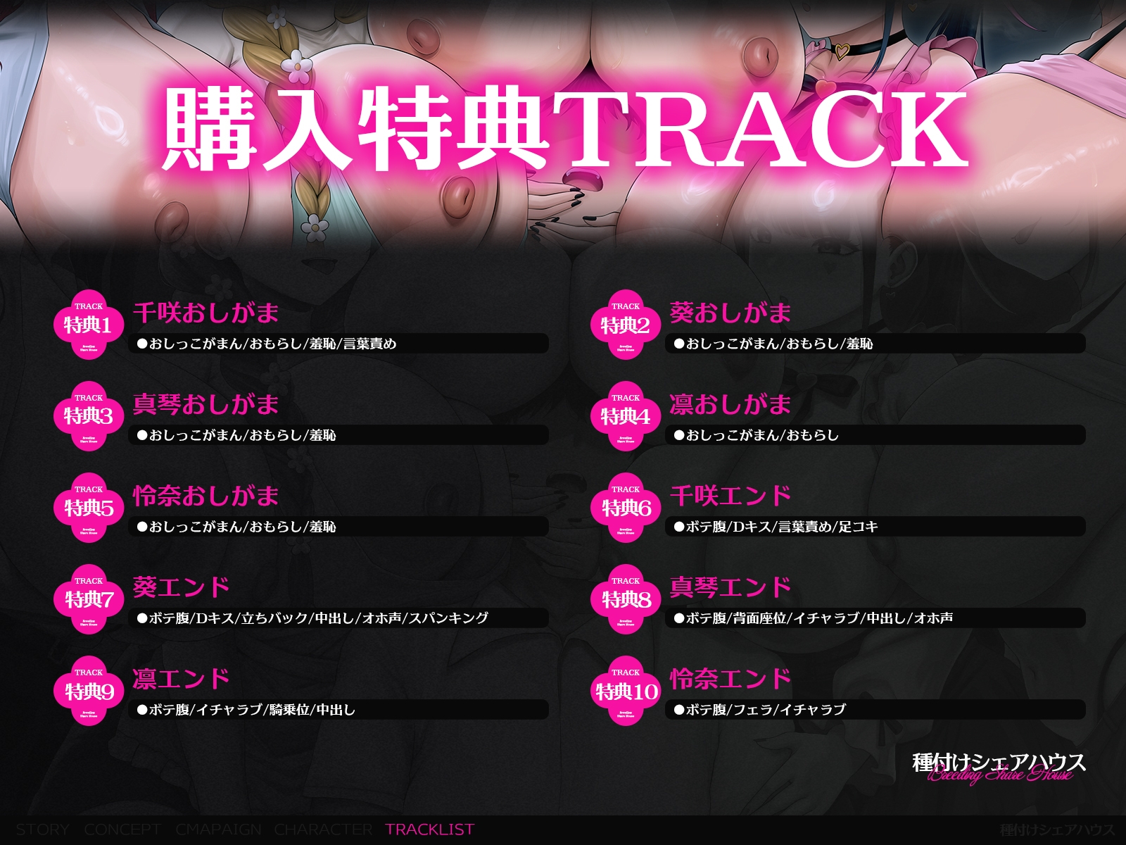 【早期特典x4時間半x5人ハーレム】種付けシェアハウス～女性芸能人5人と秘密の共同性活～ – Preview 10