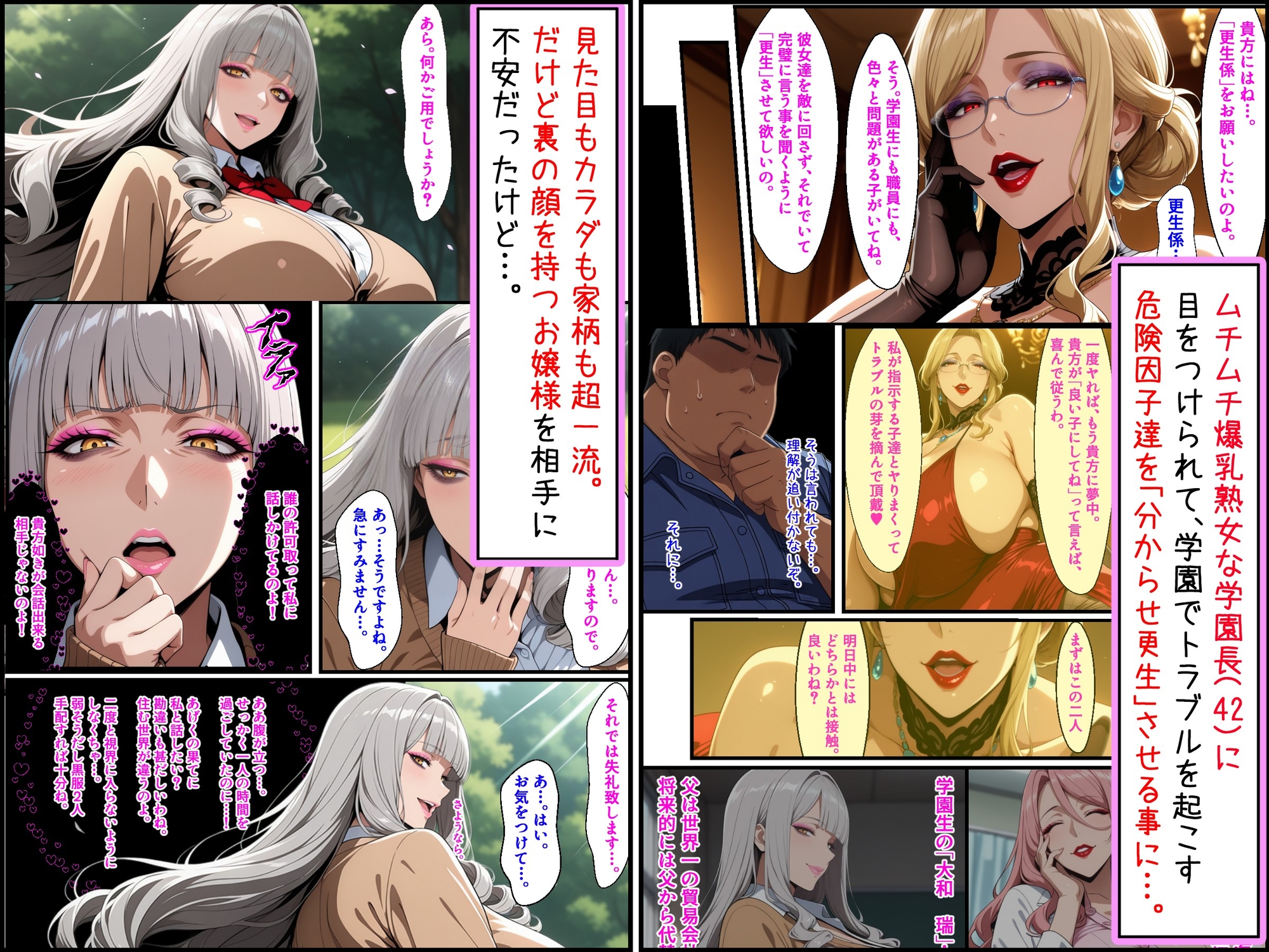 爆乳お嬢様もドスケベ熟女も特異体質で更生させる！学園長も先生もメイドも学園生も完堕ちさせてラブラブする話