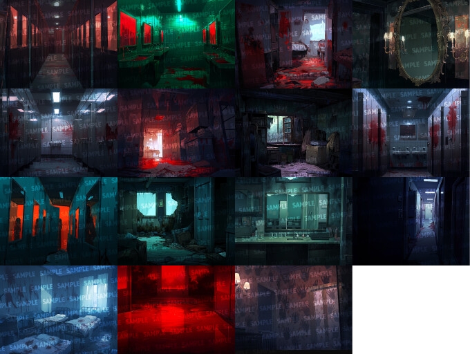 【背景150枚】ホラー風