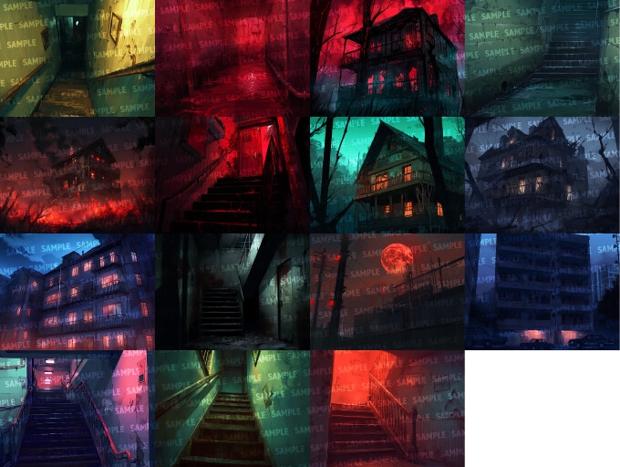 【背景150枚】ホラー風