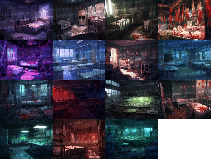 【背景150枚】ホラー風