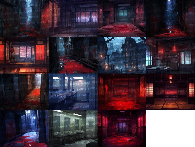 【背景150枚】ホラー風