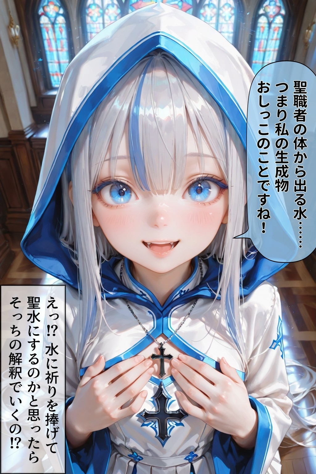 聖女ちゃんの勘違い神託 クラリス編(1) 〜聖水配布と幹部奉仕〜【おしっこ/アナル/中出し】【HS48】Vol.01