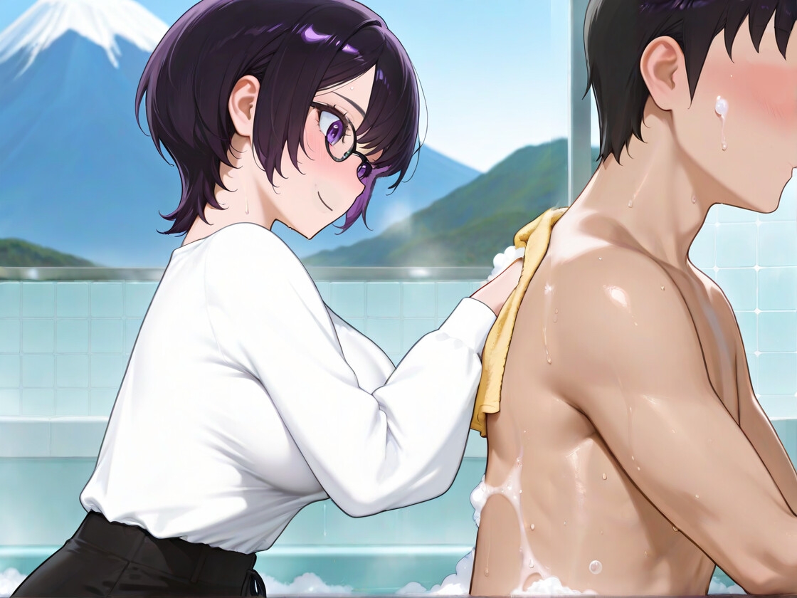 クールビューティな番台のお姉さんは気に入った客(ボク)で性欲を発散する【バイノーラル/女性優位/中出し】 – Preview 6