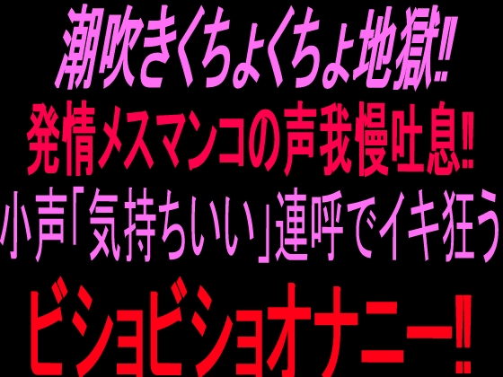 潮吹きくちょくちょ地獄‼︎発情メスマンコの声我慢吐息‼︎小声「気持ちいい」連呼でイキ狂うビショビショオナニー‼︎ – main preview