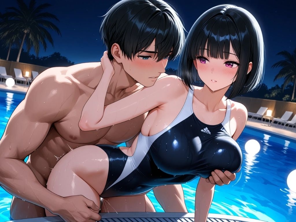 競泳水着の美女で、ひとぬきっ