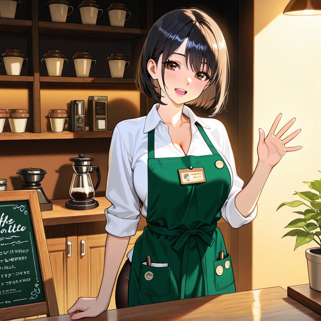 巨乳カフェバイト 彼女がマッスル 店長にNTR 中出し懇願墜ち