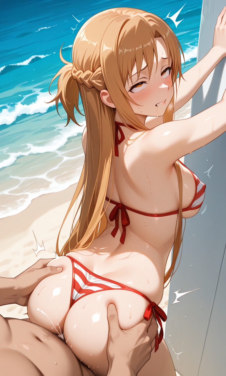 【SAO】リーファ(直葉)・シノン(詩乃)・ アスナ(明日奈) 〜 アヘ顔+搾精CG集 〜|挑発パイズリ・手コキ足コキ・中出し着床