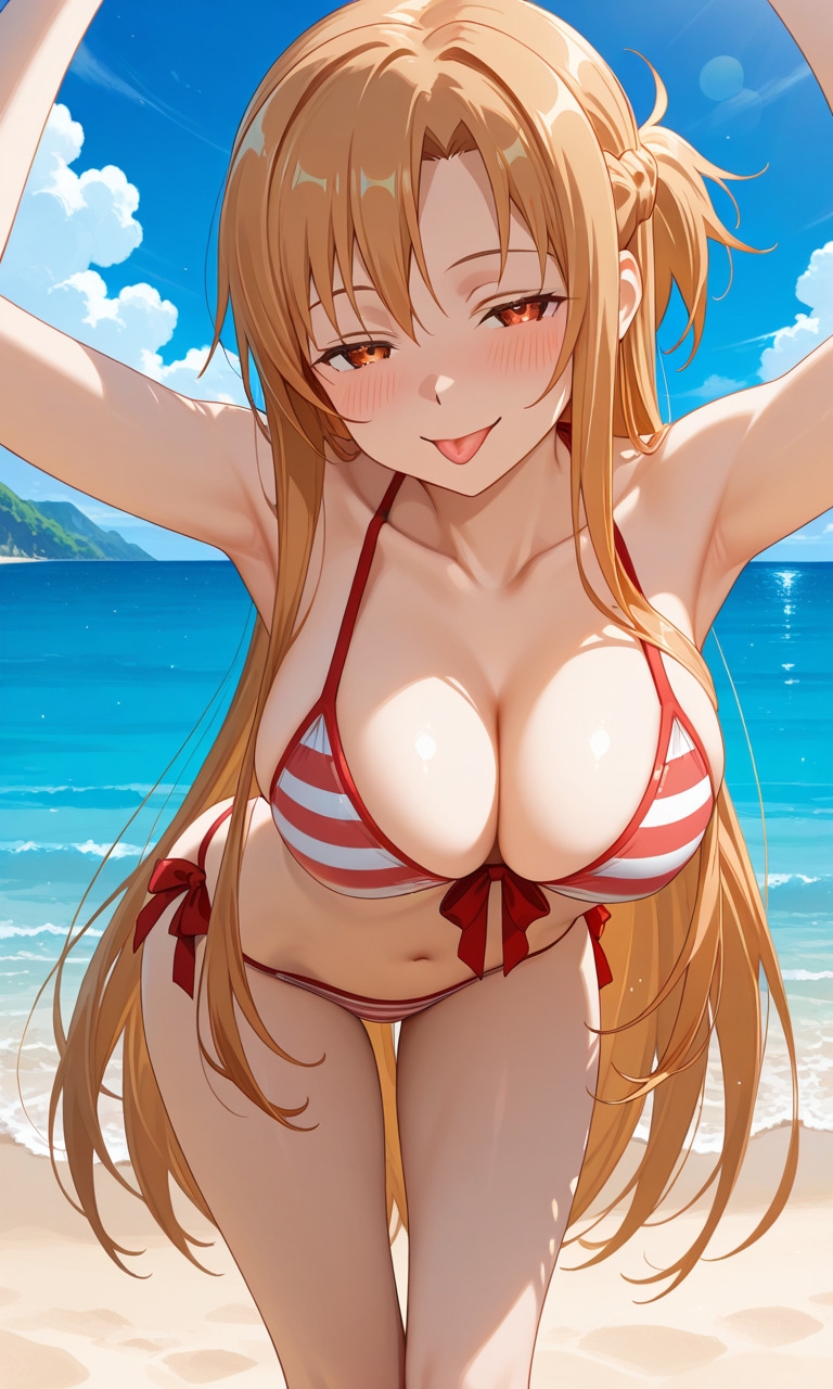 【SAO】リーファ(直葉)・シノン(詩乃)・ アスナ(明日奈) 〜 アヘ顔+搾精CG集 〜|挑発パイズリ・手コキ足コキ・中出し着床