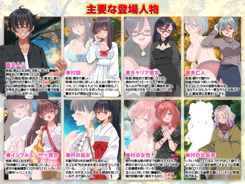 村人全員妊娠SIM 美女だらけの山村で自由に生活してみたら…やっぱり村娘を全員妊娠させちゃうよね～ – Preview 6