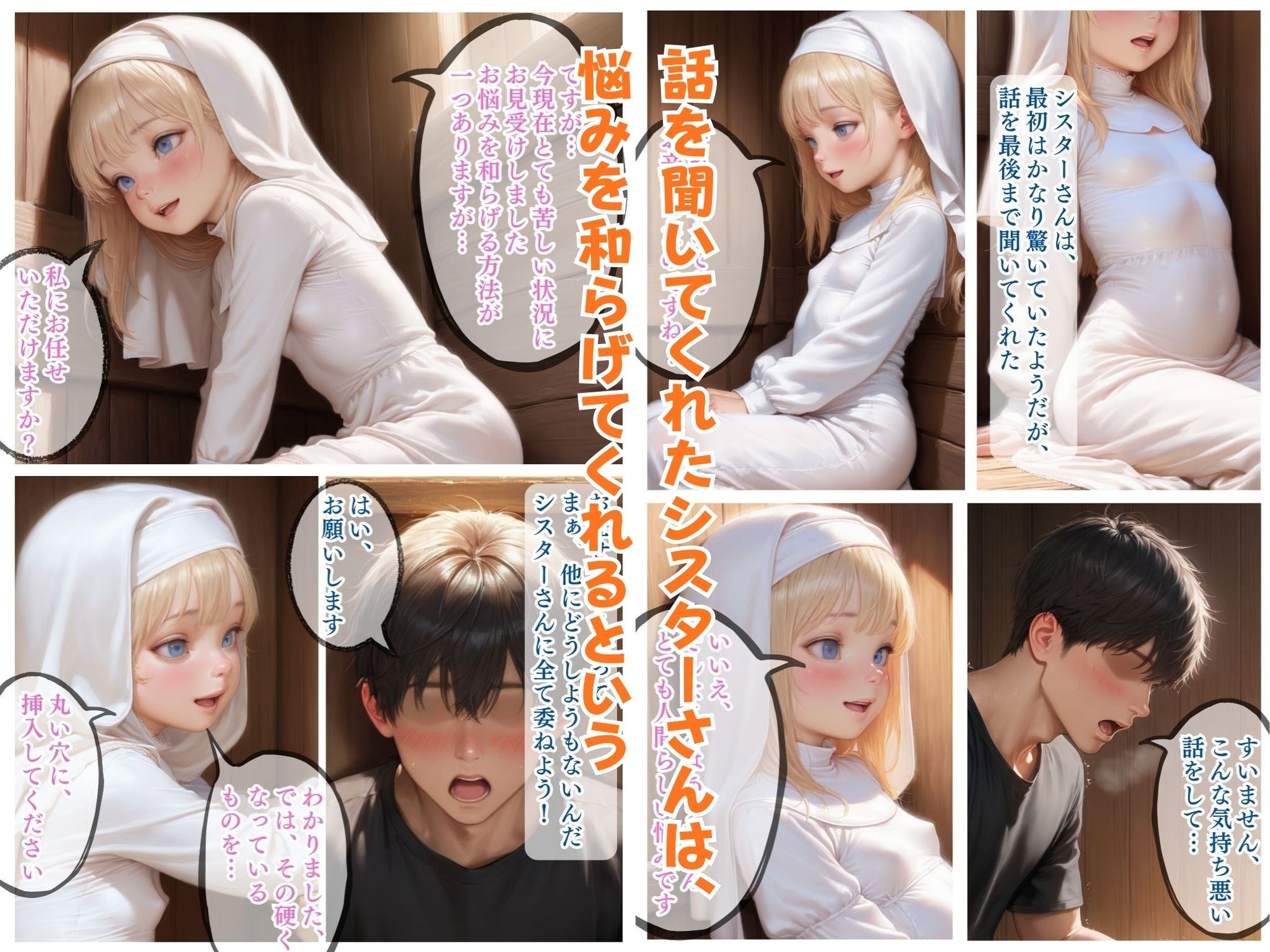 教会へ懺悔しに行ったらシスターさんが壁穴エッチで抜いてくれた