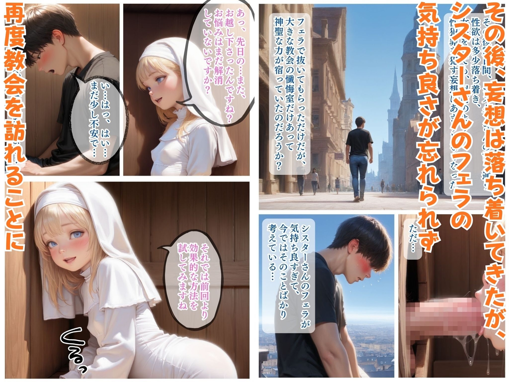 教会へ懺悔しに行ったらシスターさんが壁穴エッチで抜いてくれた