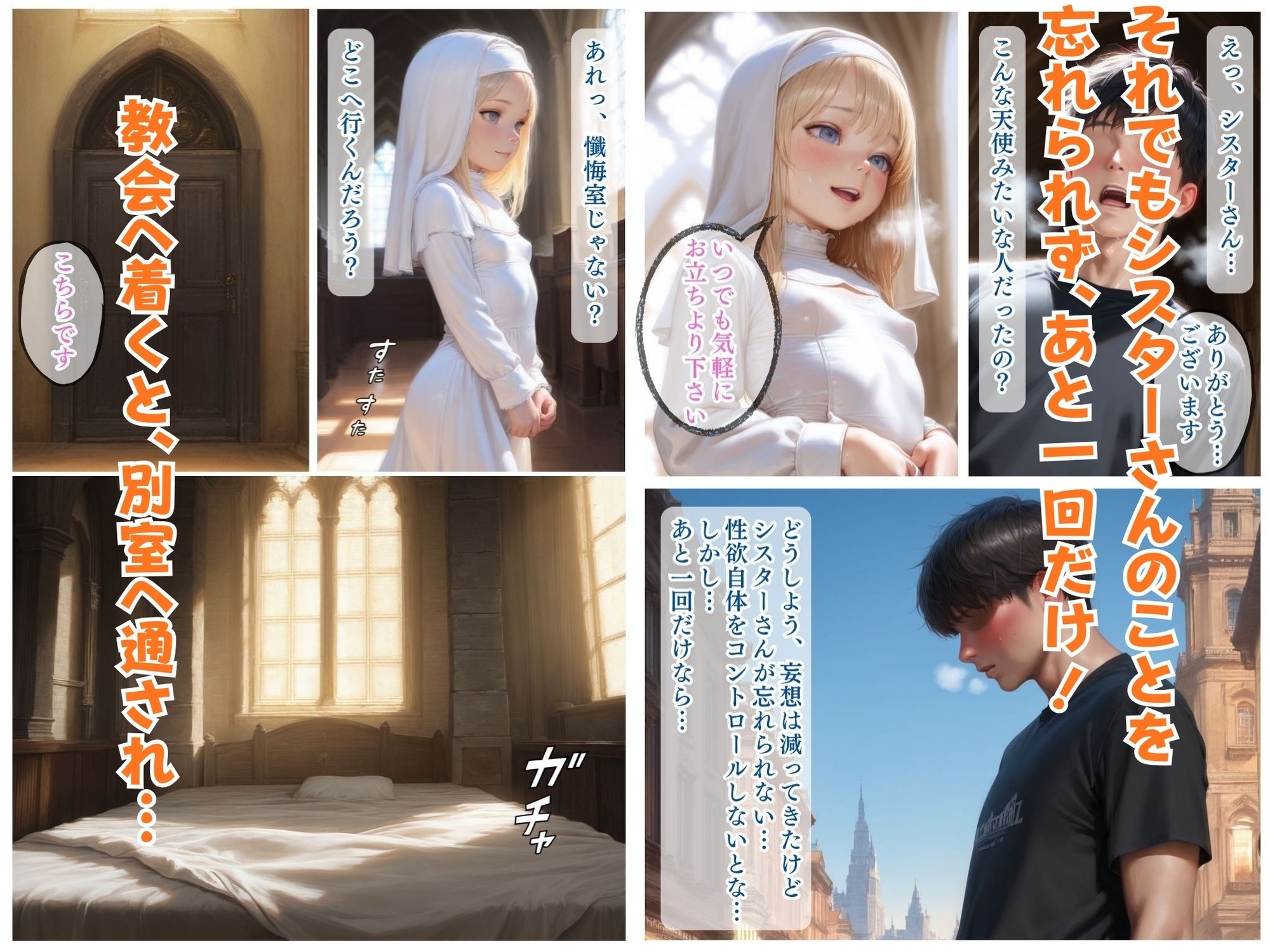 教会へ懺悔しに行ったらシスターさんが壁穴エッチで抜いてくれた