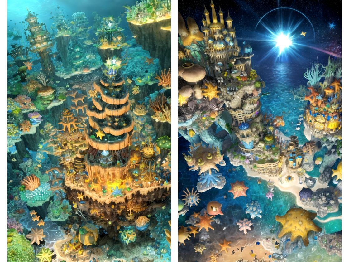 空想世界イラスト集 ～ヒトデがつくる海の世界～ – Preview 3