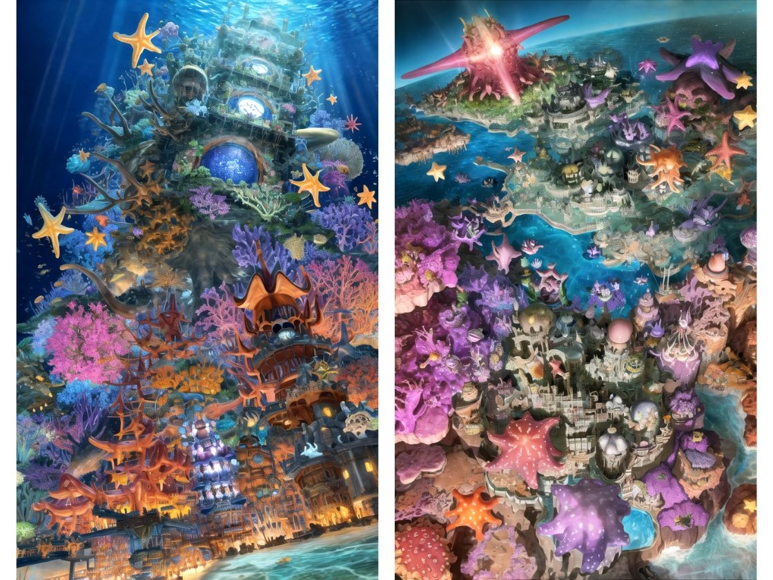 空想世界イラスト集 ～ヒトデがつくる海の世界～ – Preview 4