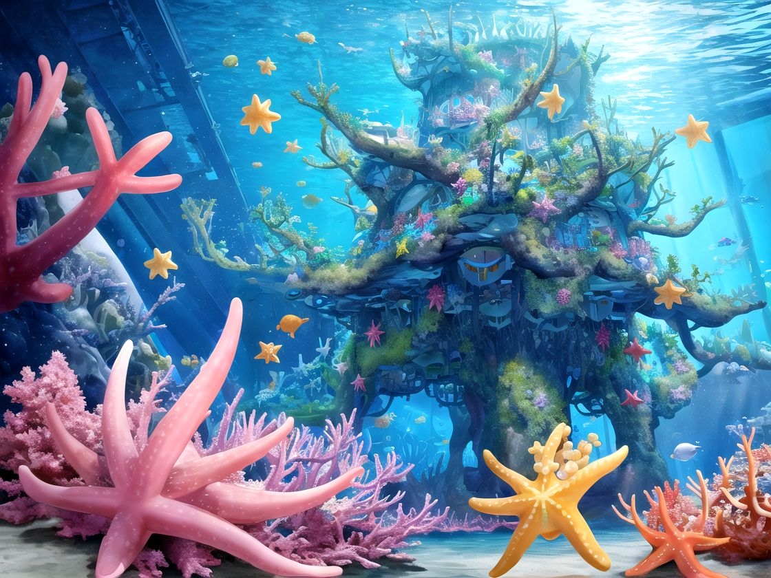 空想世界イラスト集 ～ヒトデがつくる海の世界～ – Preview 5