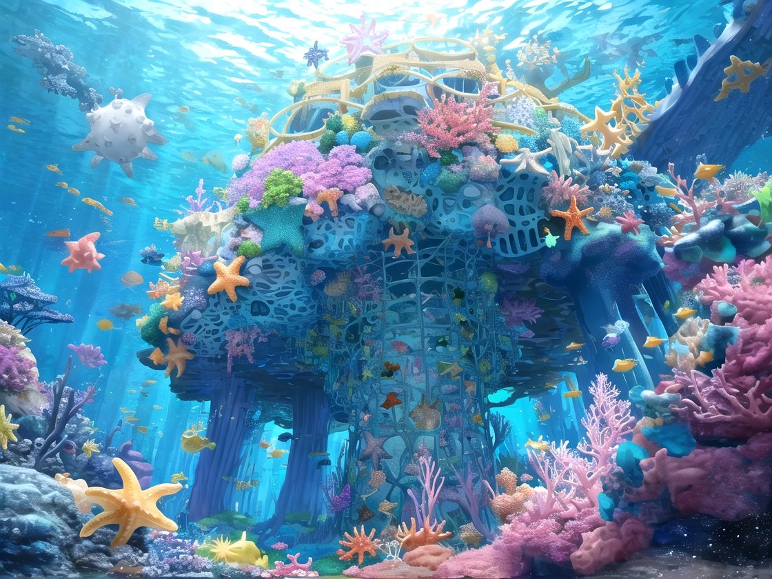 空想世界イラスト集 ～ヒトデがつくる海の世界～ – Preview 6