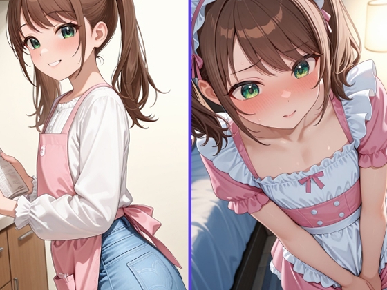 咲とエプロン