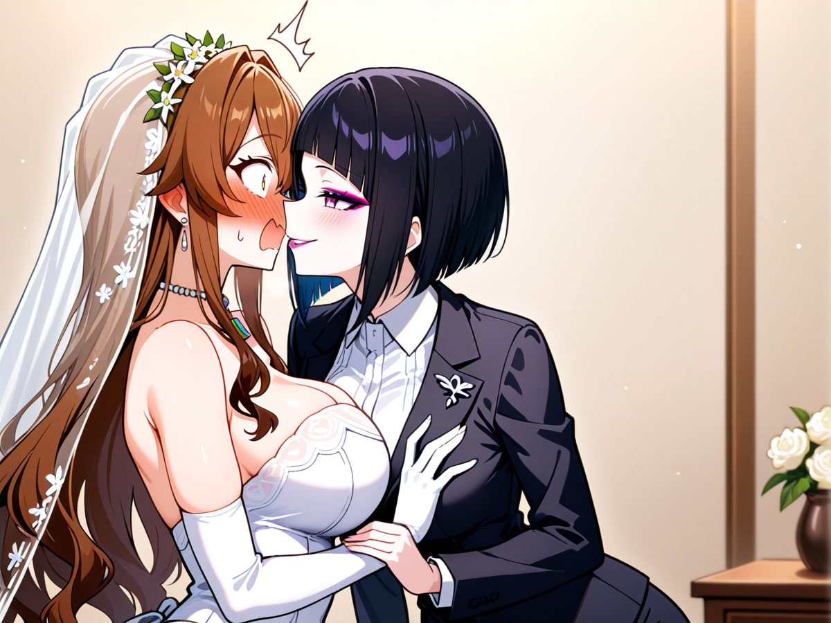 【NTR 百合】純白の花嫁を美人ウェディングプランナーに寝取られた…「本当の女の喜びを教えてあげる♡」