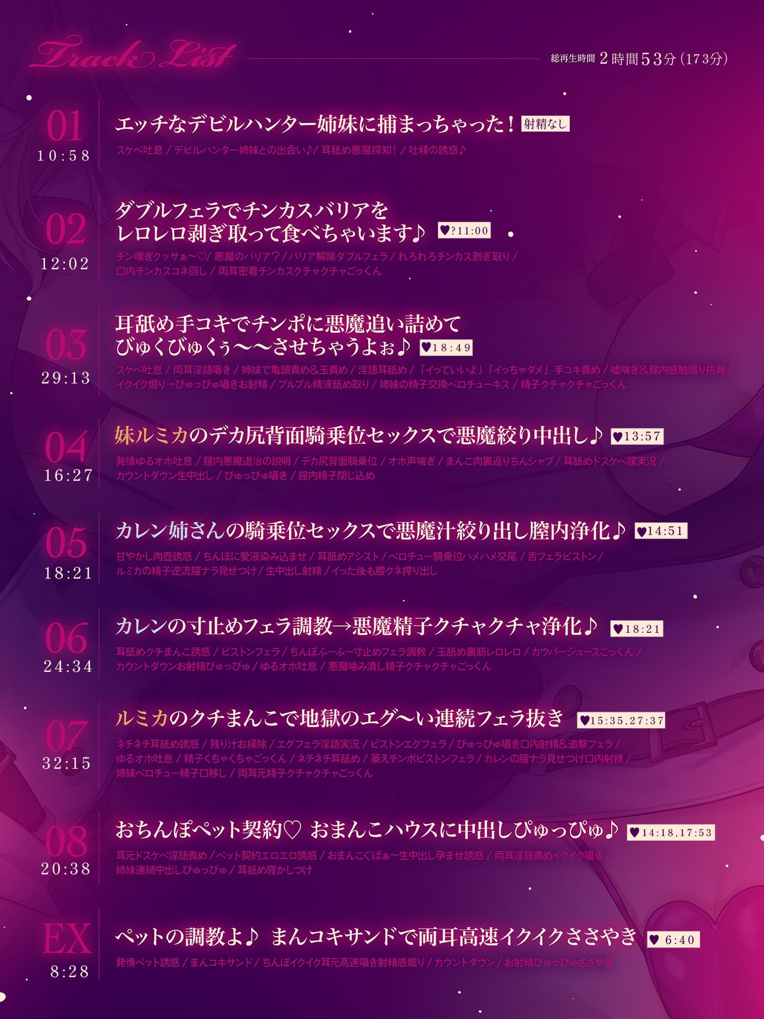 【約3時間ずっとダブルヒロイン♪】デビルハンターのド変態姉妹に拘束されて性欲の悪魔をびゅるびゅる抜かれちゃうお話♪【超濃厚&高密度淫乱プレイ♪】 – Preview 8