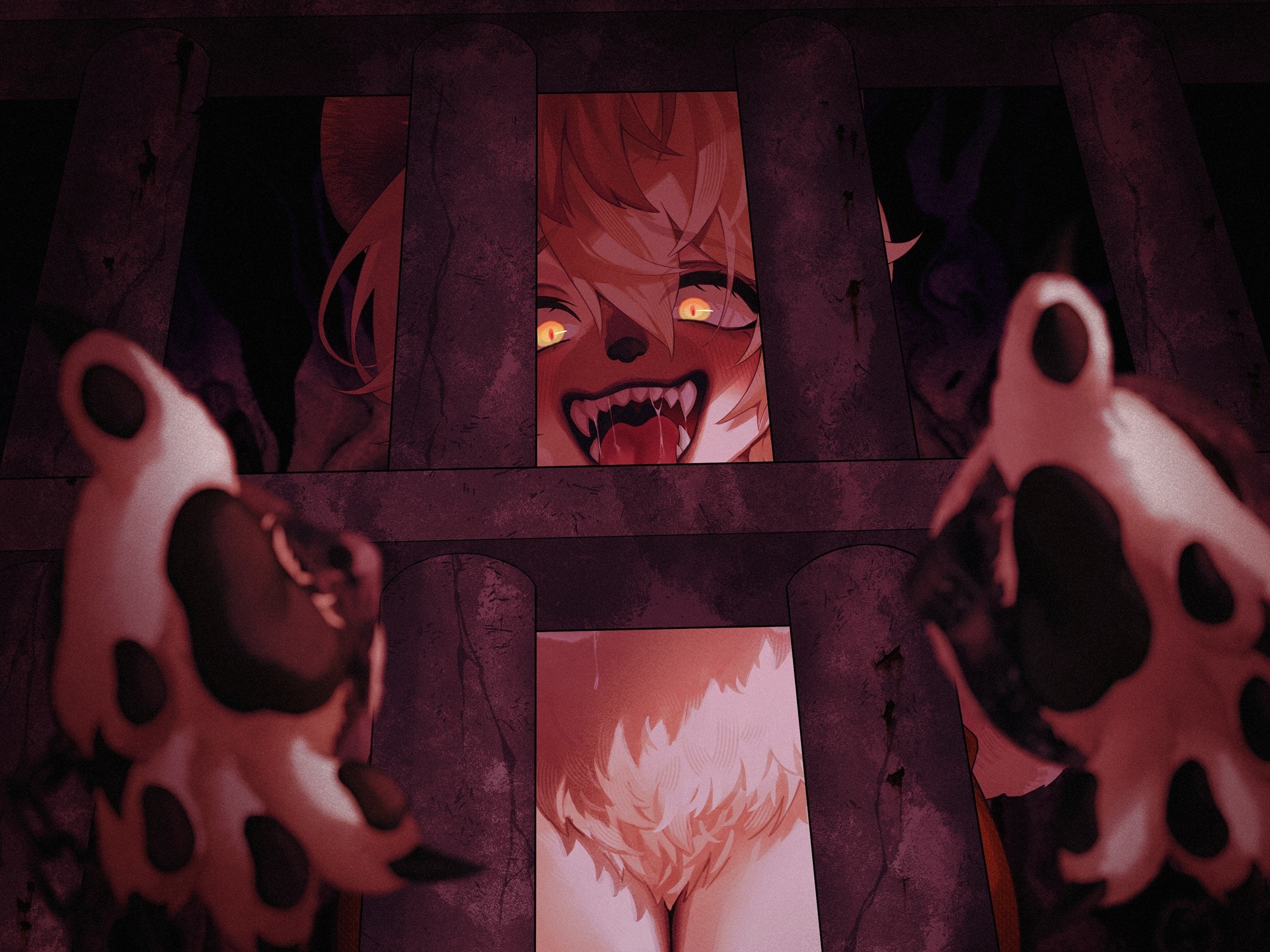 凶悪犯罪者のハイエナお姉さんが檻越しに責めてきて逃げられない – Preview 3