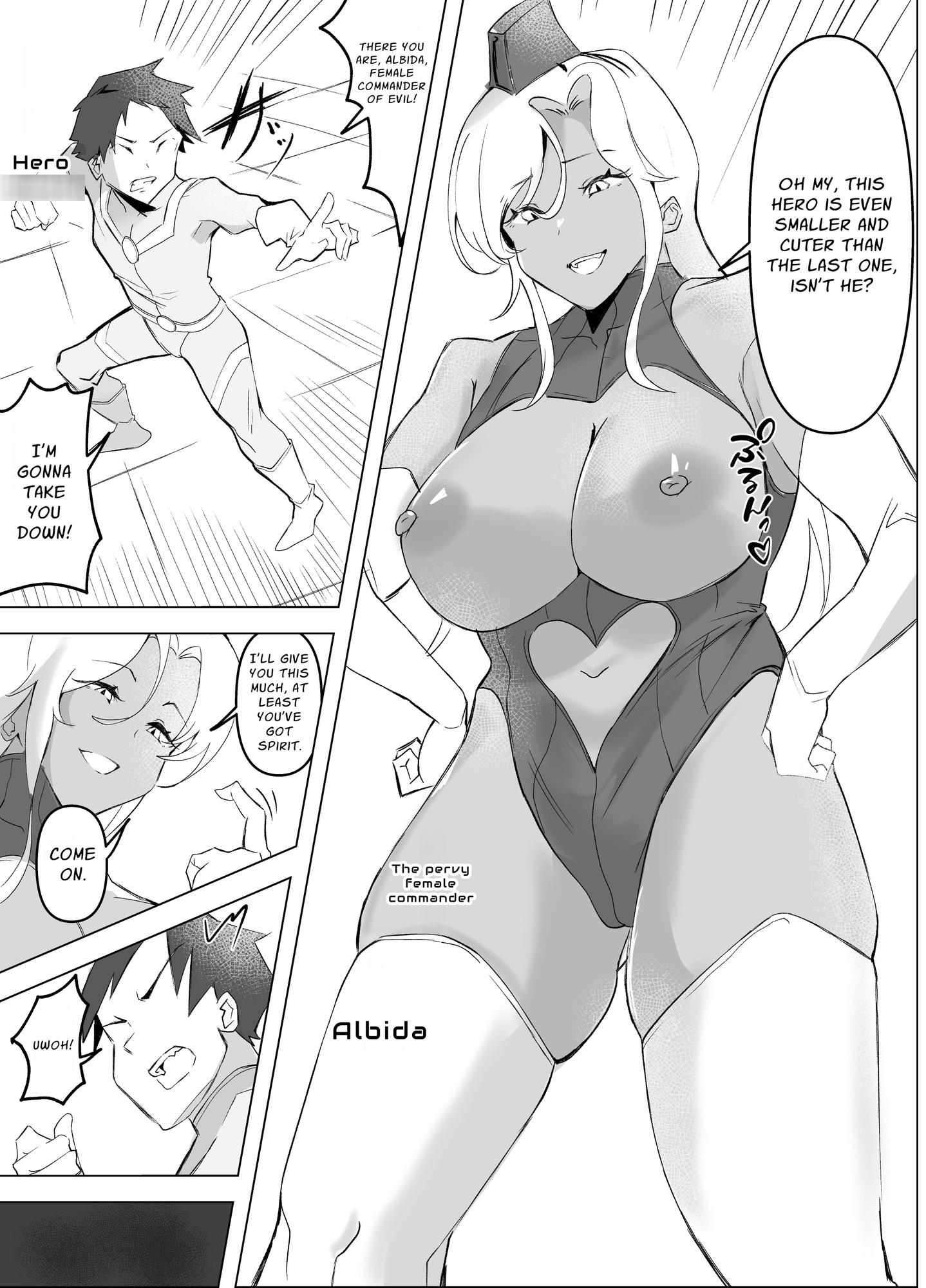【英語版】どすけべ女幹部のマゾヒーローいじめ