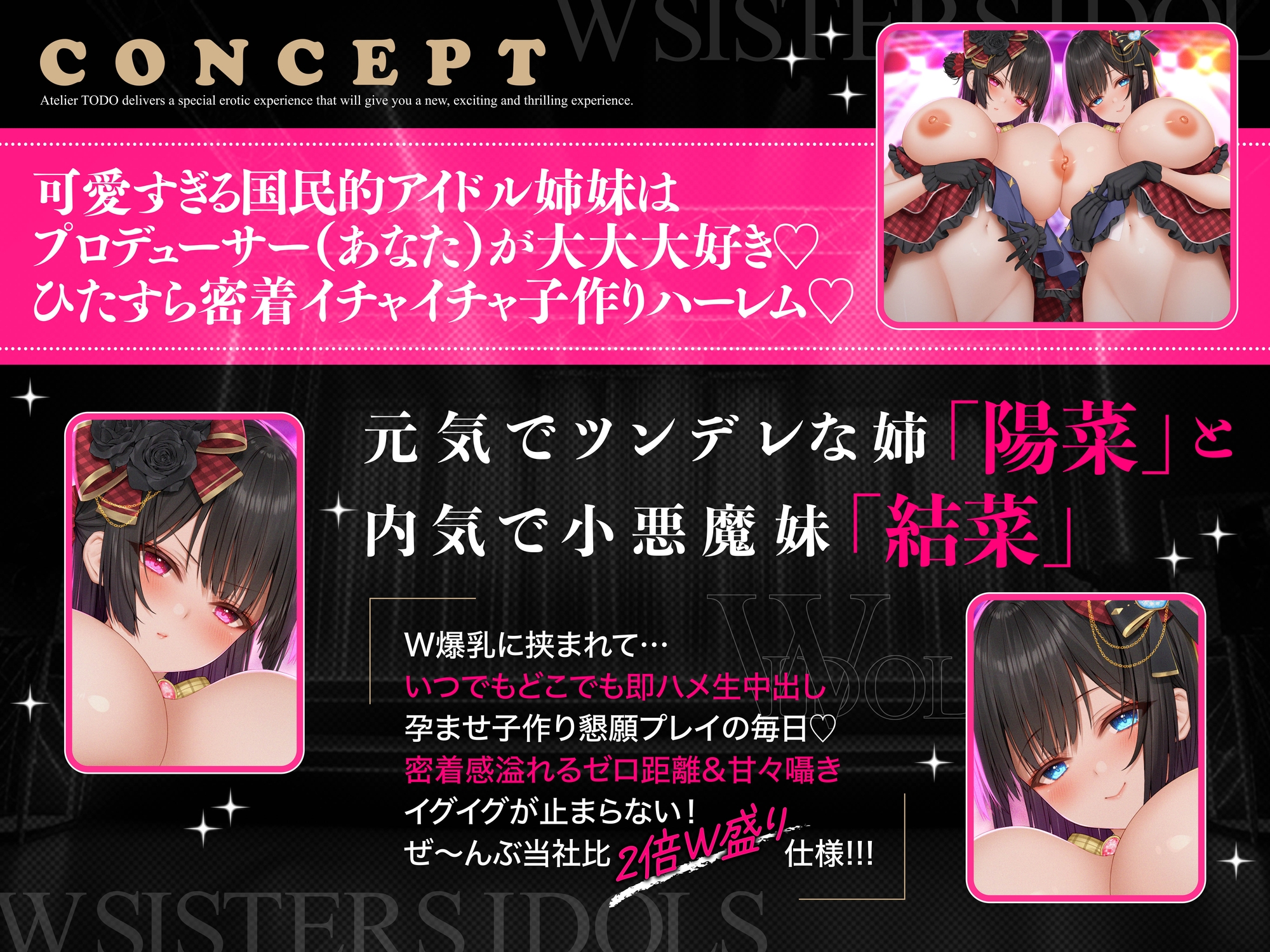 ✅発売から28日間50%OFF！✅国民的双子Wアイドル姉妹排卵日孕ませ懇願！イクイク子作り性交ASMR 碧棺らむだ・成町茎【KU100】 – Preview 6
