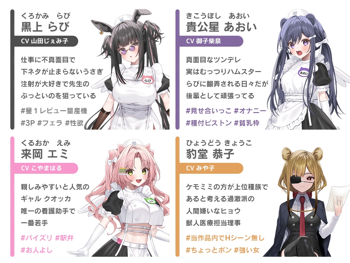 【本編動画2時間40分超】発情ケモミミclinic【ぬるぬるLive2Dアニメーション×豪華声優陣】 – Preview 6