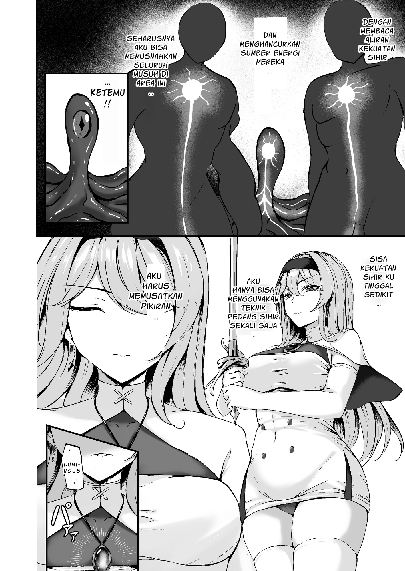 【インドネシア語版】闇へのイザナイ～無力な姫騎士が闇堕ちスル話～ – Preview 3