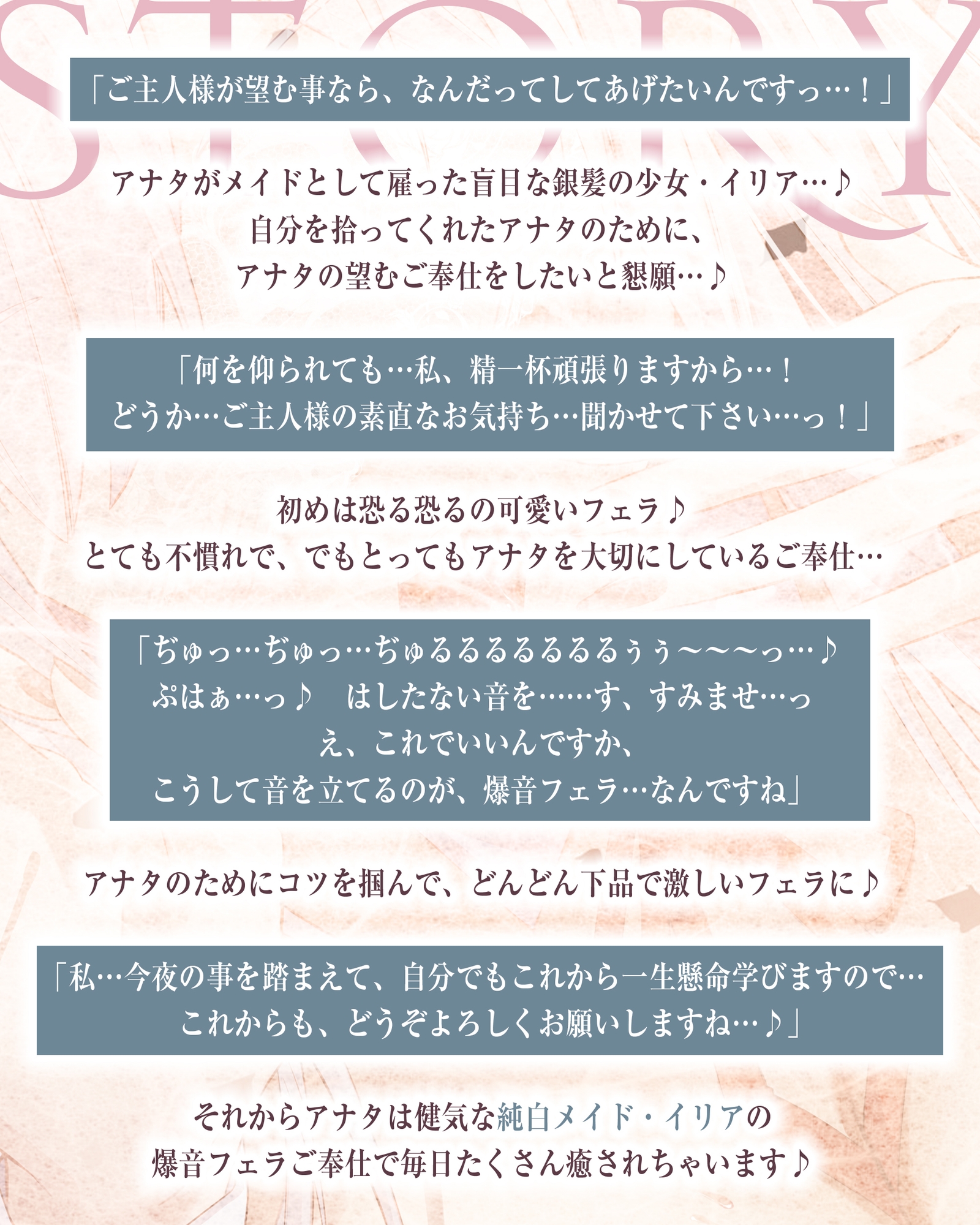 ✅Live2D同梱✅【フェラ特化】銀髪盲目メイドのお口ご奉仕 ～ご主人様のためにどんなに下品で激しいフェラでも頑張ります♡～《3大早期特典付き》