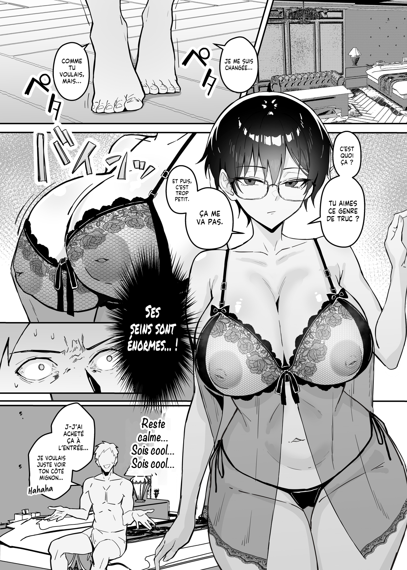 【フランス語版】不愛想な隠れ巨乳ボーイッシュ彼女と退屈なデート – Preview 4