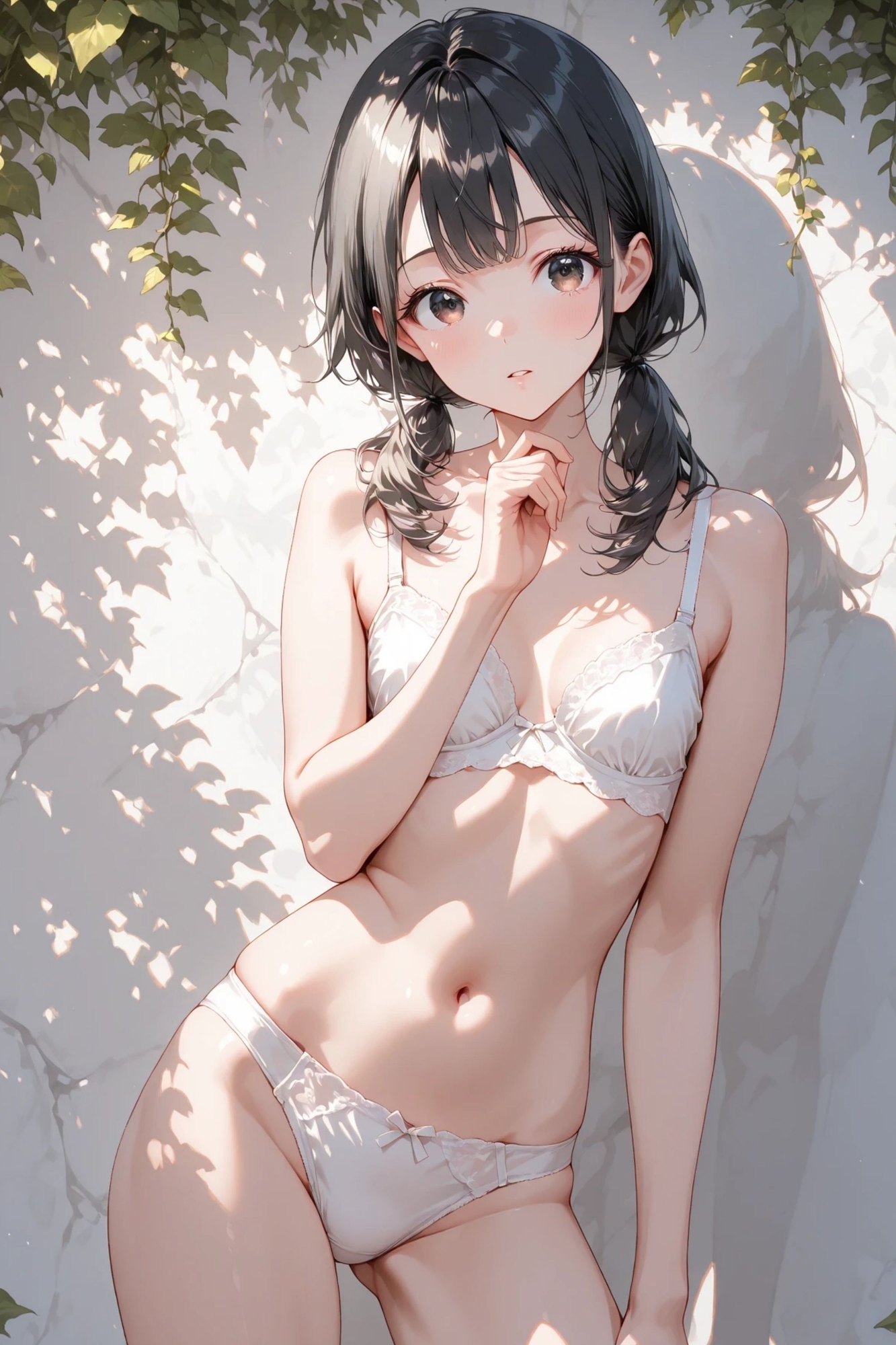 陽菜 - 白い壁 - ヌードイラスト集
