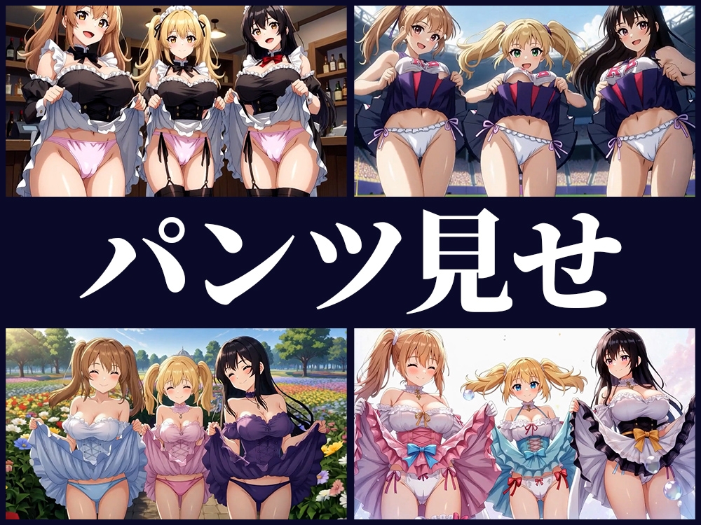 【4K神画質】美しき3人の露出狂