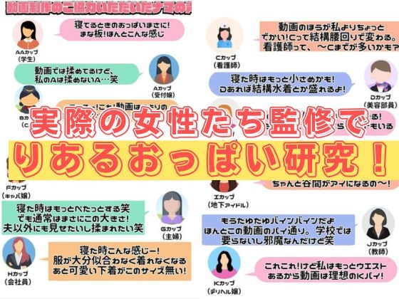 【後編】爆乳ド巨乳おっぱい図鑑・F~Kカップまで収録【デカ乳美少女|女性監修】