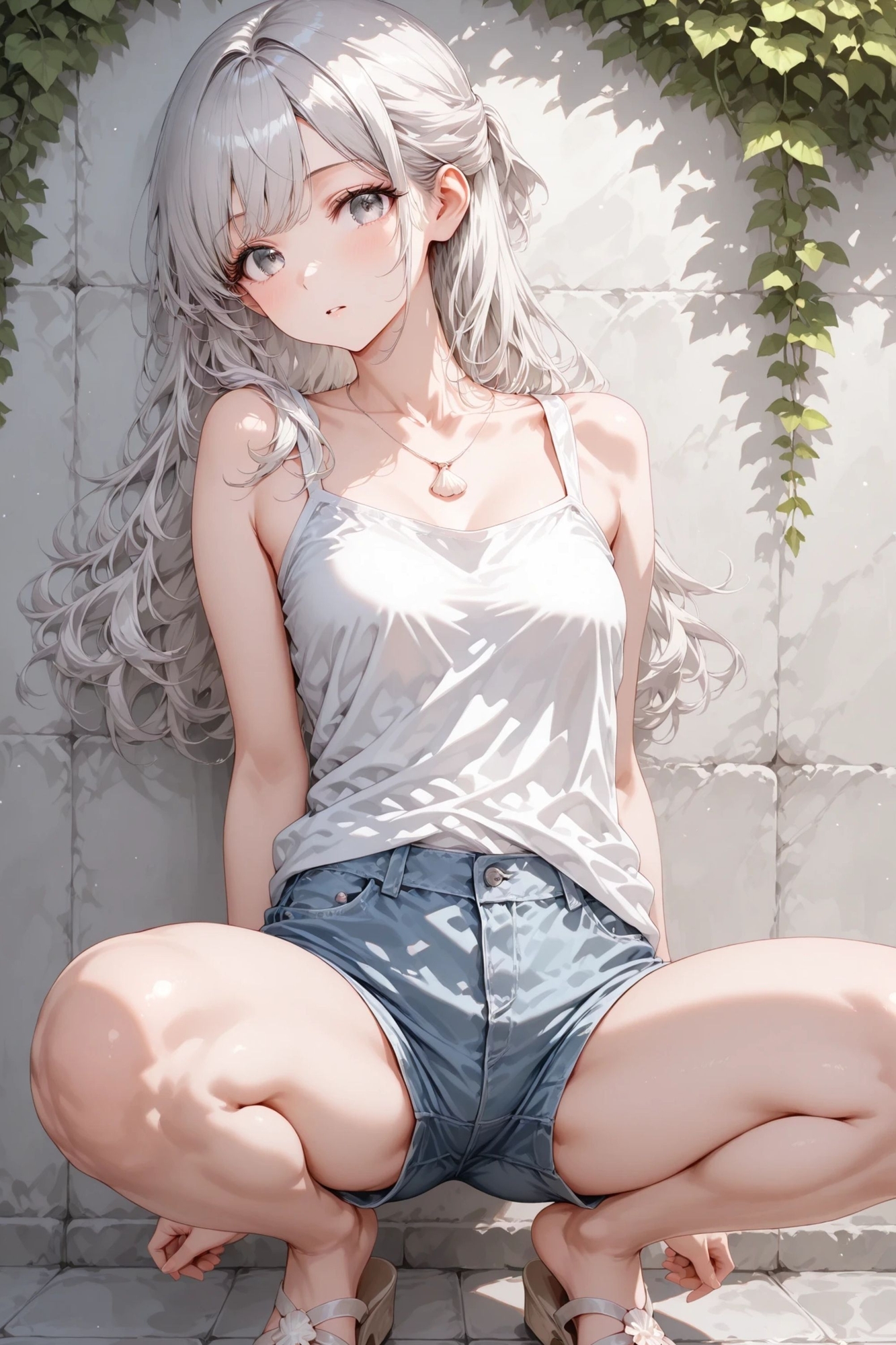 白雪 - 白い壁 - ヌードイラスト集
