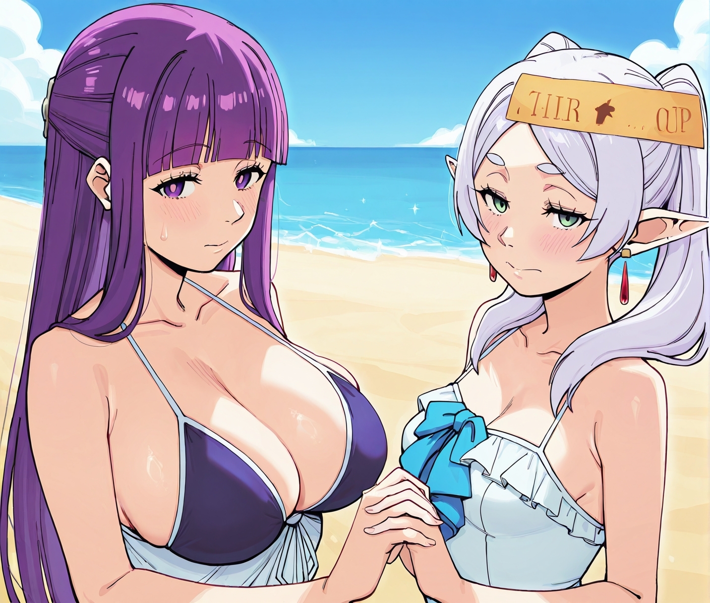 【400枚超ボリューム】葬◯のフリーレン 極上ハーレムCG集 ～海・温泉・教室・クリスマス～