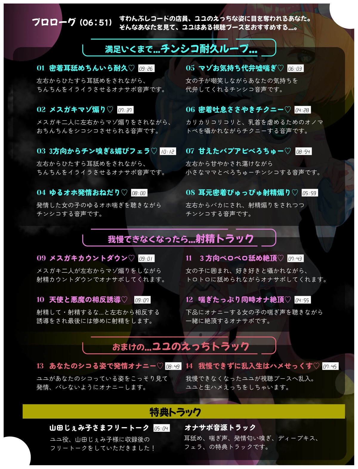 【7日間50%割引】ちんいらオナサポ視聴ブース♡ ～どすけべな○リっ娘のオナサポ音声が聴ける路地裏レコードショップ ガチオナと生はめパコパコもあるよ♡～ – Preview 5