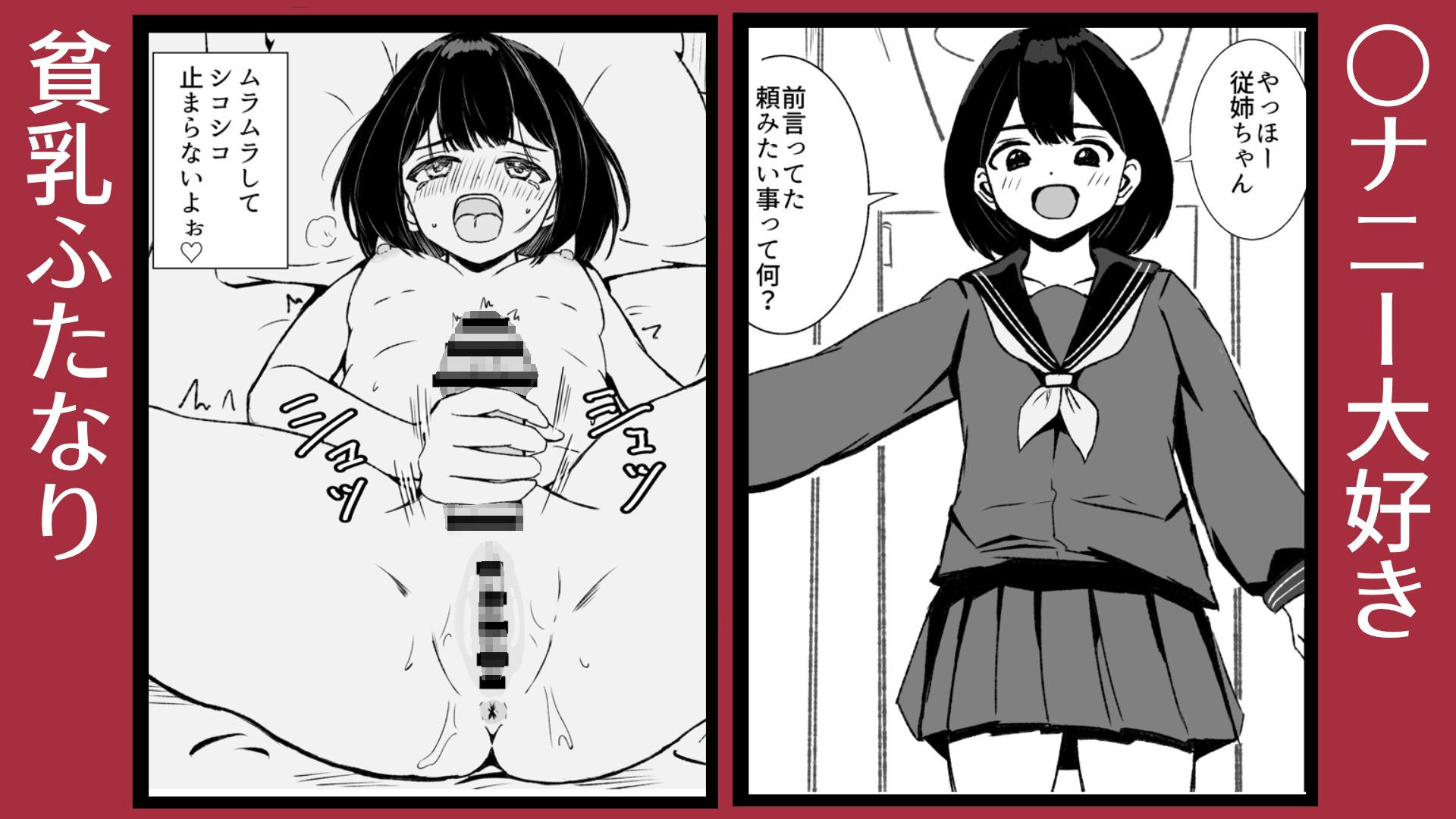 従姉に催○術をかけて中出しする貧乳ふたなり