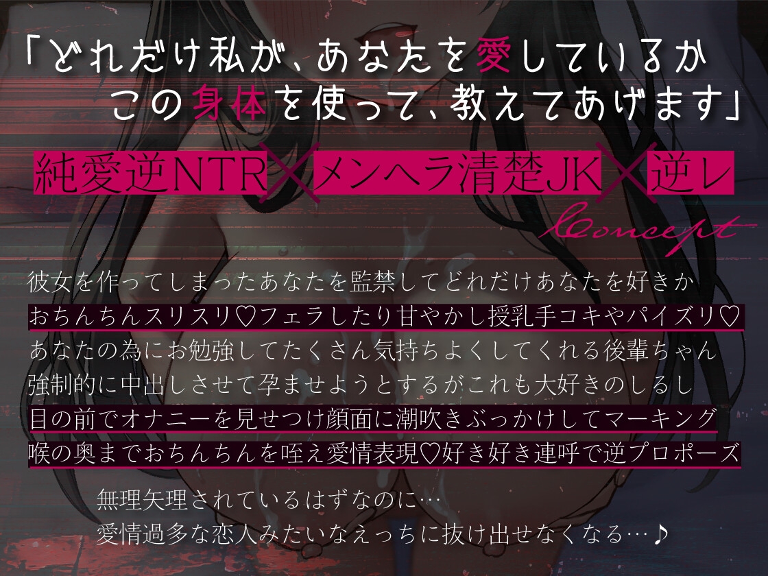 【純愛逆NTR】妊娠するまで出られない箱入りお嬢様後輩と監禁性活