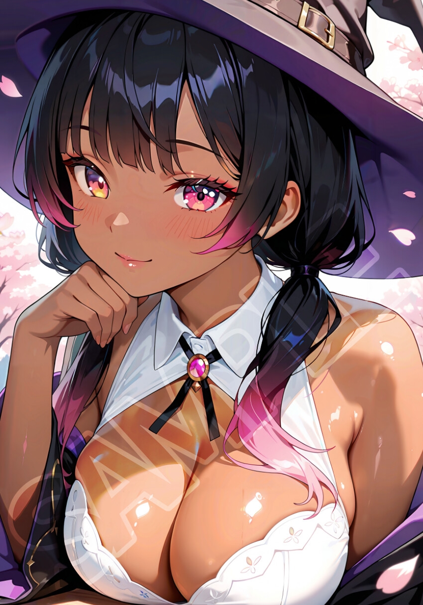 褐色黒魔女と桜デート – Preview 4