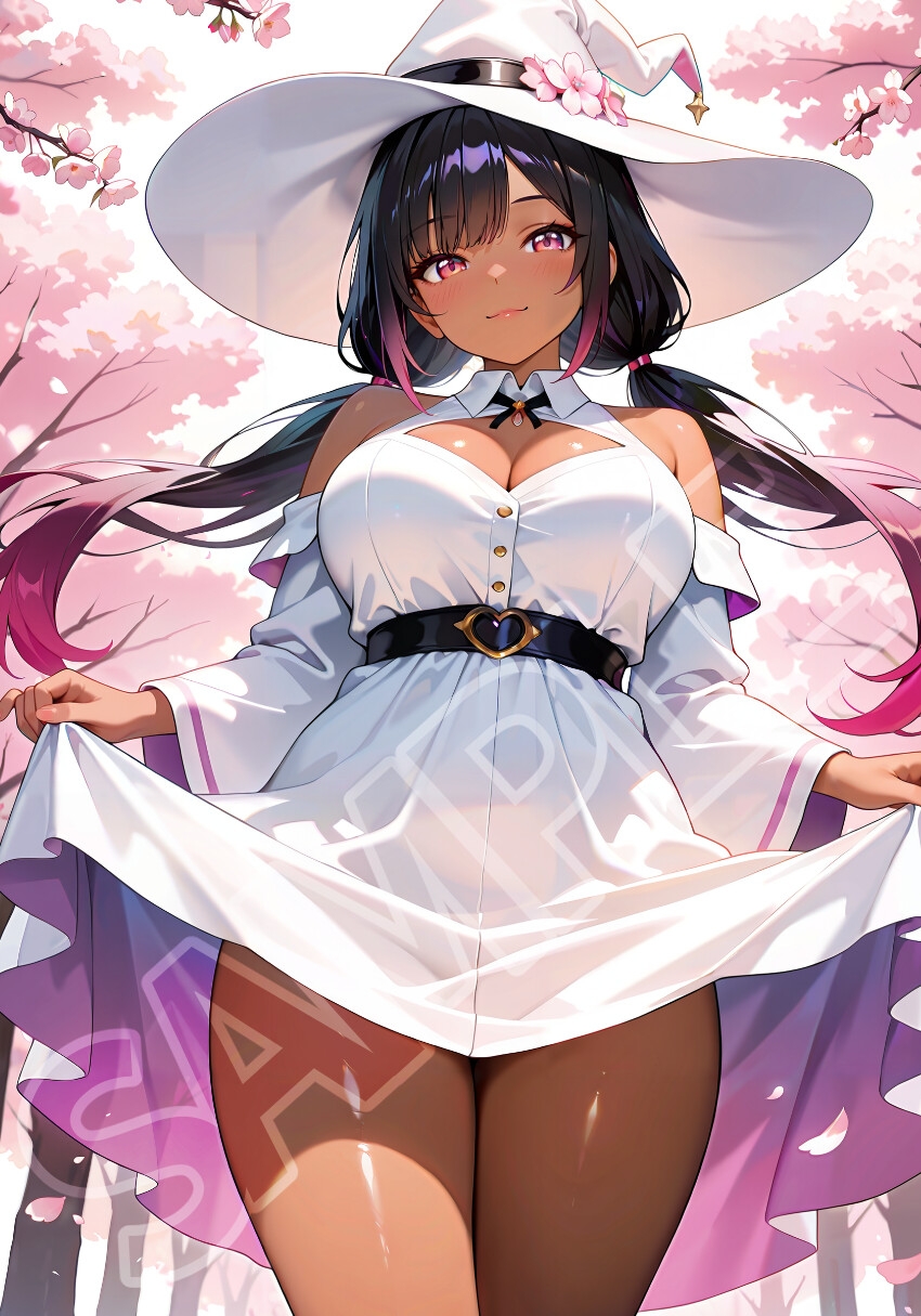 褐色黒魔女と桜デート – Preview 5