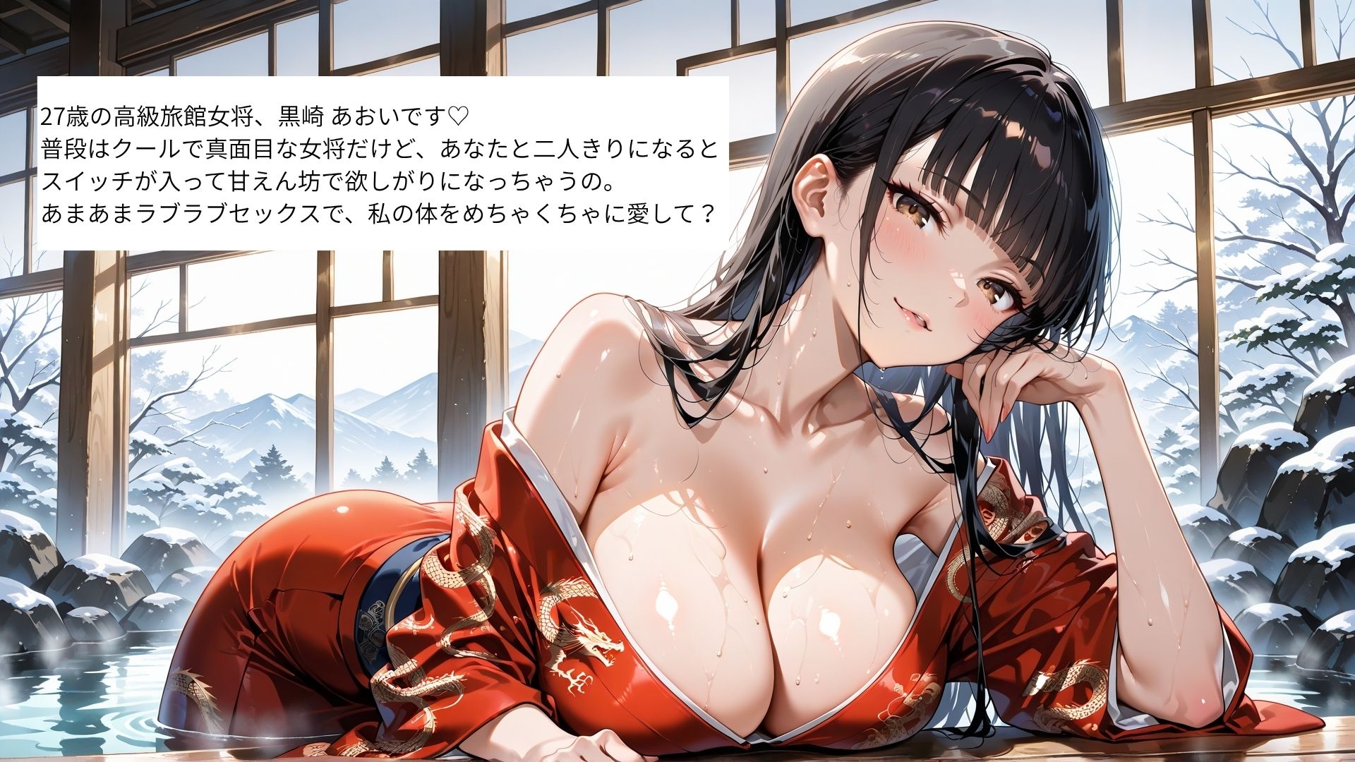 【4K高画質】高級旅館の爆乳ギャル女将3人とあまあまラブラブセックス