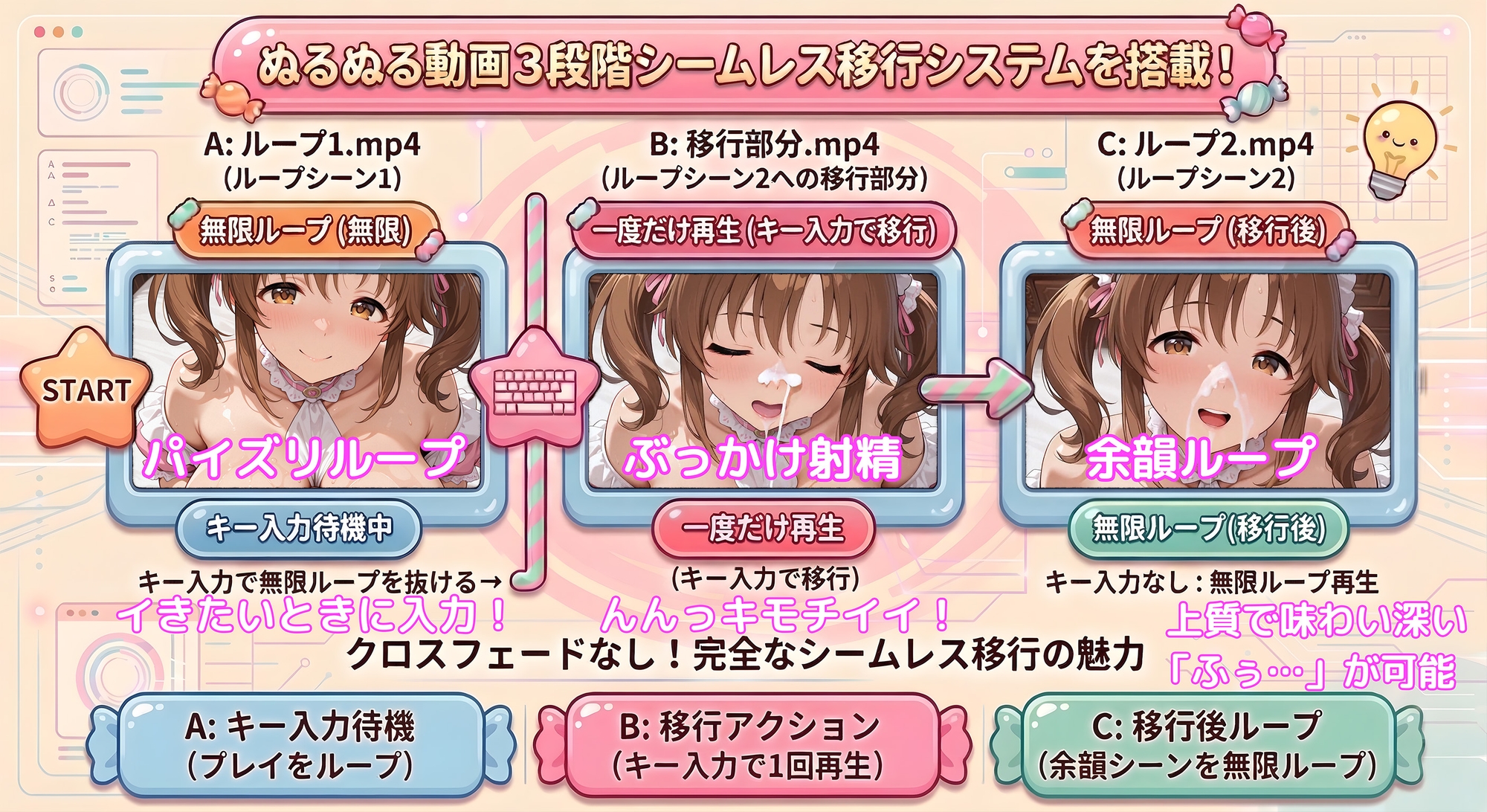 【動くパイズリぶっかけ】ぶっかけるヒトトキ ～爆乳メイドのご奉仕パイズリに好きなタイミングでぶっかけ顔射して、射精後の余韻シーンも60fpsぬるぬる動画で楽しめる～ – Preview 3