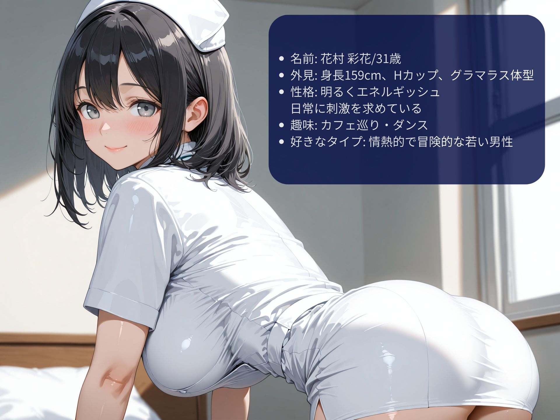 巨乳痴女ナースに誘惑されて不倫セックス
