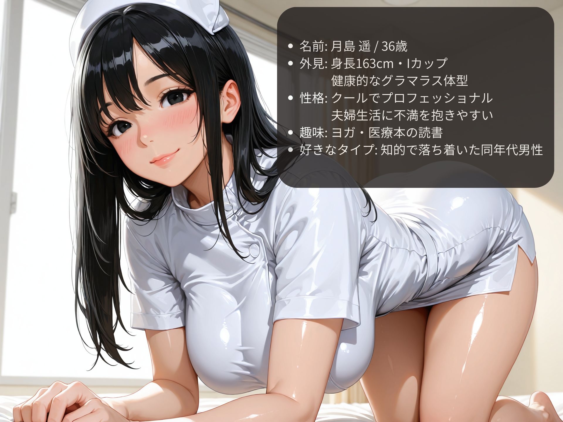 巨乳痴女ナースに誘惑されて不倫セックス