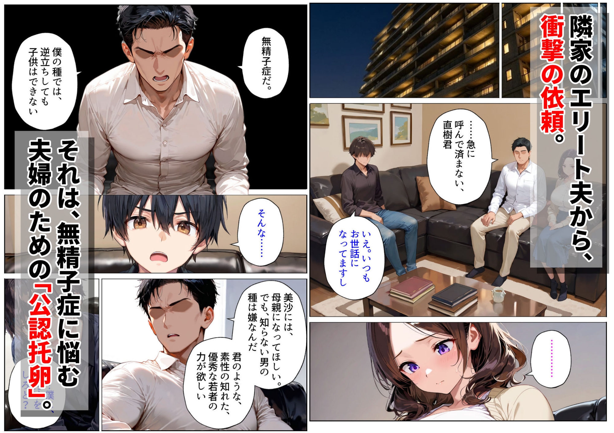 隣の不妊夫婦、種付け役は僕でした。〜公認托卵から始まる身も心も奪う全記録〜