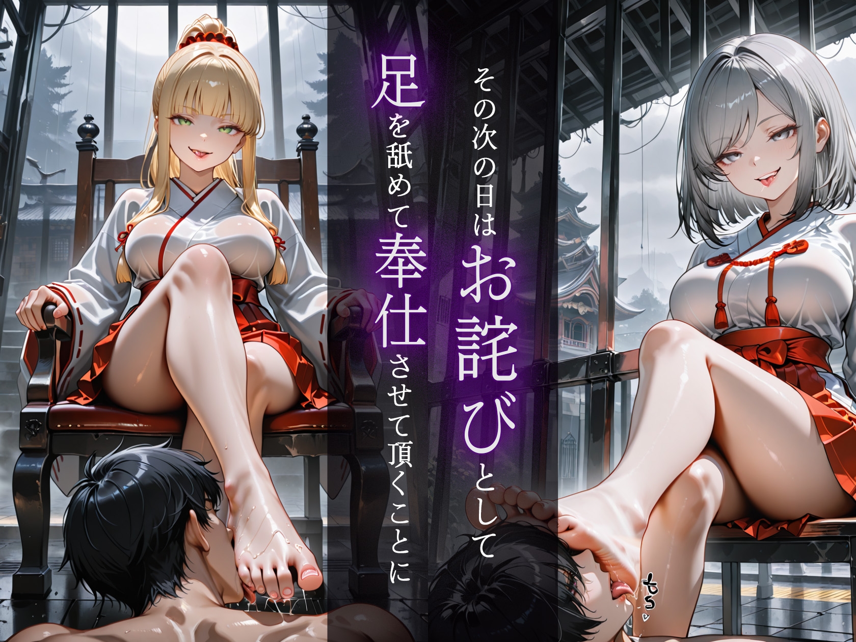 ドSな巫女様の下僕になって搾精されまくる話